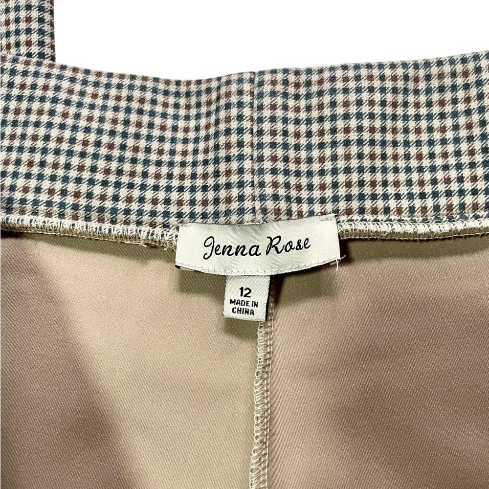 Jenna Rose High-Waisted Gingham Checkered Pants - Picture 2 of 4